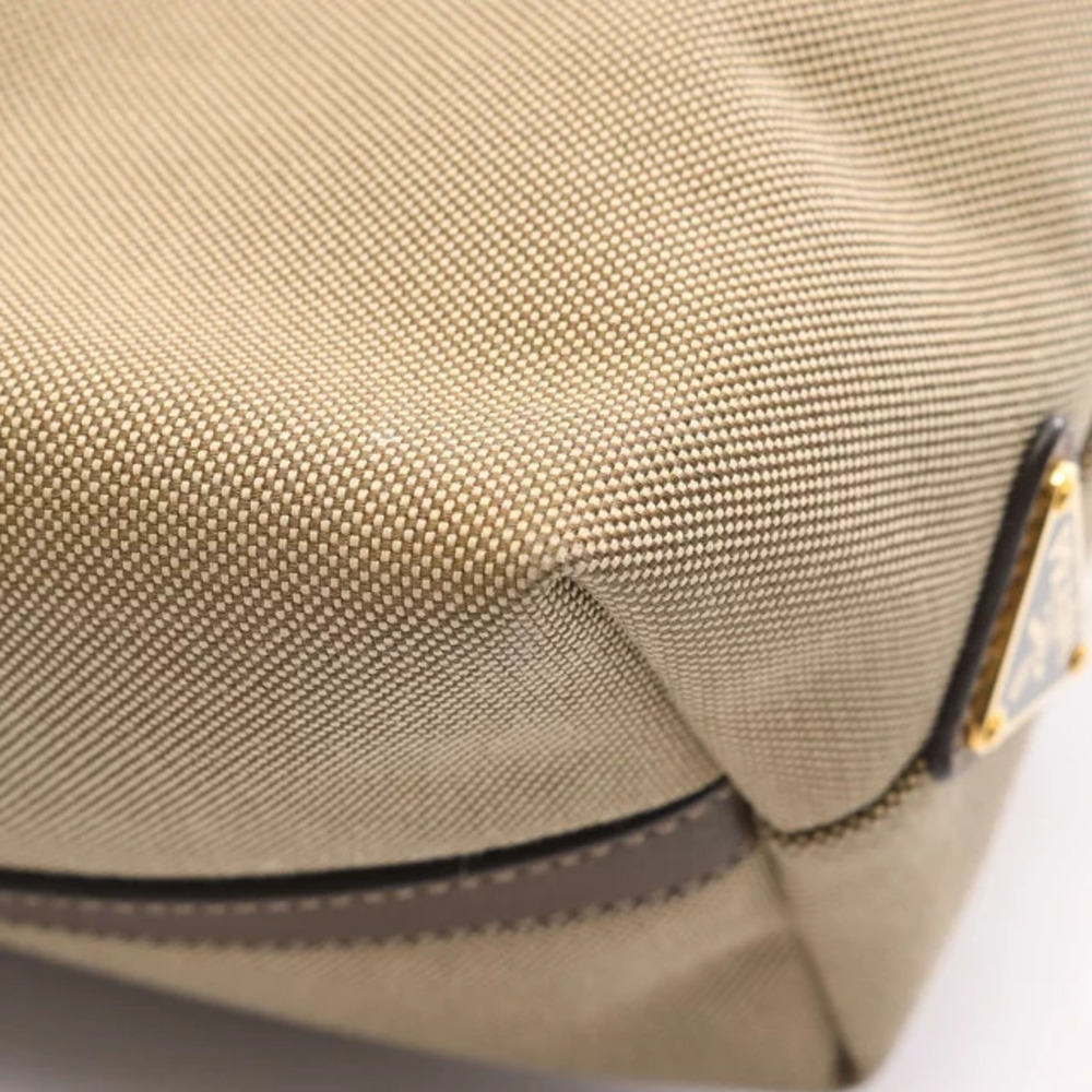 Prada Leather Brown JACQUARD Canvas Handbag - Picture 7 of 9
